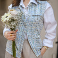 Veste sans manches en tweed